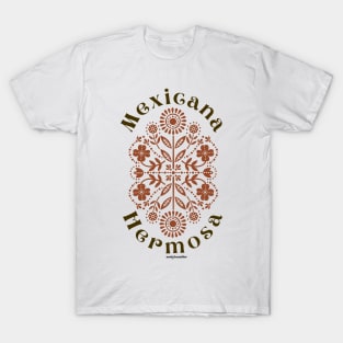 Hermosa, mexican art work, hispanic, latina design T-Shirt